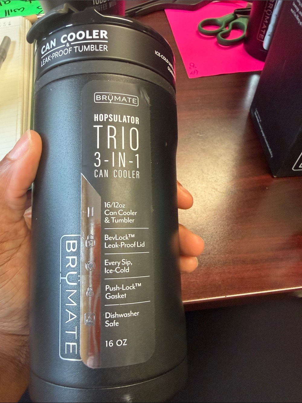 BrüMate Hopsulator Trio 3-in-1 Can Cooler & Tumbler - Black NEW